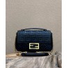 Fendi Baguette Chain Midi Bag In Black Nappa Leather 819