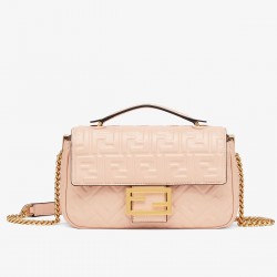 Fendi Baguette Chain Midi Bag In Powder Nappa Leather 865