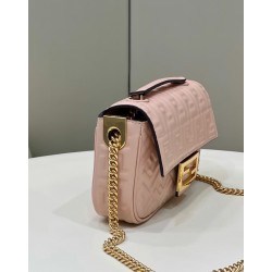 Fendi Baguette Chain Midi Bag In Powder Nappa Leather 865