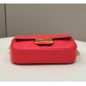 Fendi Baguette Chain Midi Bag In Red Nappa Leather 901