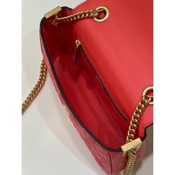 Fendi Baguette Chain Midi Bag In Red Nappa Leather 901