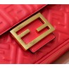 Fendi Baguette Chain Midi Bag In Red Nappa Leather 901