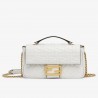 Fendi Baguette Chain Midi Bag In White Nappa Leather 922