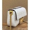 Fendi Baguette Chain Midi Bag In White Nappa Leather 922