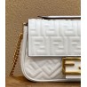 Fendi Baguette Chain Midi Bag In White Nappa Leather 922