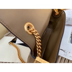 Fendi Baguette Chain Midi Bag In Taupe Nappa Leather 944