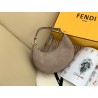 Fendi Fendigraphy Small Hobo Bag In Beige Suede Leather 973