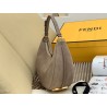 Fendi Fendigraphy Small Hobo Bag In Beige Suede Leather 973