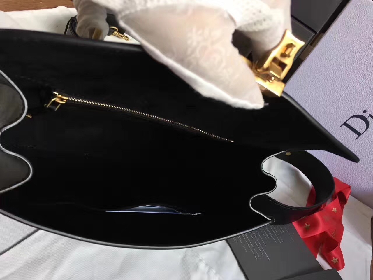 Dior DiorAddict Tote Bag In Black Calfskin 410