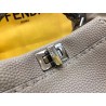 Fendi Peekaboo Mini Selleria Grey Bag with Python Leather Handle 017