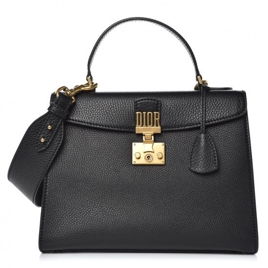 Dior DiorAddict Tote Bag In Black Grained Leather 374