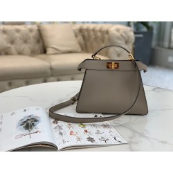 Fendi Peekaboo ISeeU Small Bag In Grey Calfskin 267