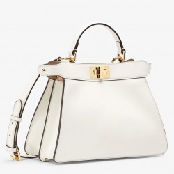 Fendi Peekaboo ISeeU Small Bag In White Calfskin 311