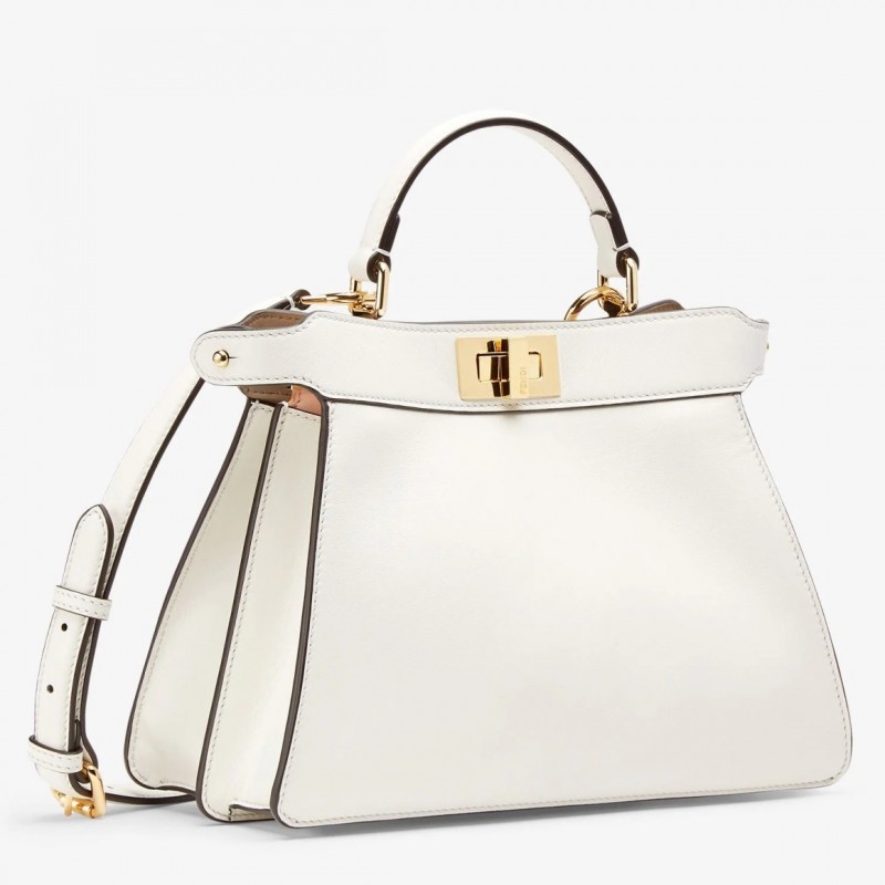 Fendi Peekaboo ISeeU Small Bag In White Calfskin 311