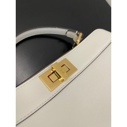 Fendi Peekaboo ISeeU Small Bag In White Calfskin 311