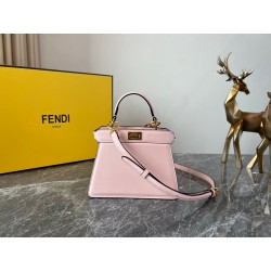 Fendi Peekaboo ISeeU Petite Bag In Pink Nappa Leather 448