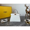 Fendi Peekaboo ISeeU Petite Bag In White Nappa Leather 477