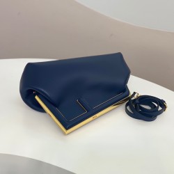 Fendi First Small Bag In Dark Blue Nappa Leather 432