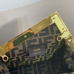 Fendi First Small Bag In Dark Blue Nappa Leather 432