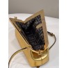 Fendi First Small Bag In Gold Laminated Leather 752