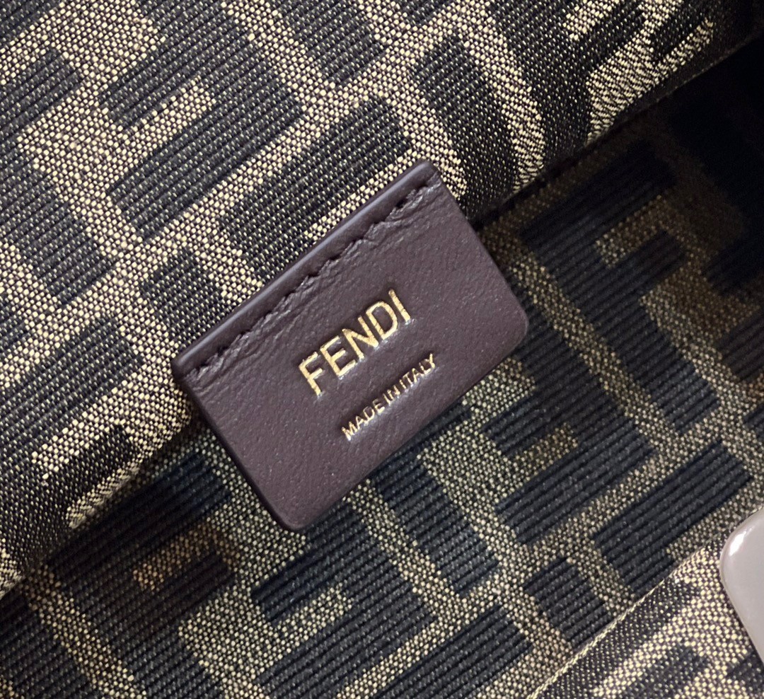 Fendi First Small Bag In Silver Laminated Leather 776