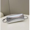 Fendi First Small Bag In Silver Laminated Leather 776