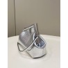 Fendi First Small Bag In Silver Laminated Leather 776