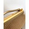 Fendi First Small Bag In Beige Raffia Macrame 813