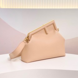 Fendi First Medium Bag In Powder Pink Nappa Leather 865