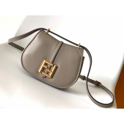 Fendi C’mon Small Bag in Grey Calfskin 859