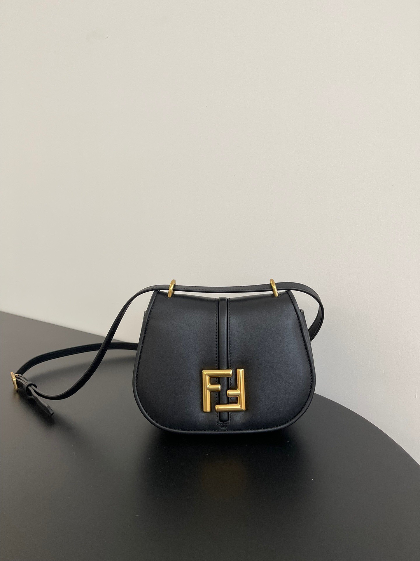 Fendi C’mon Small Bag in Black Calfskin 351