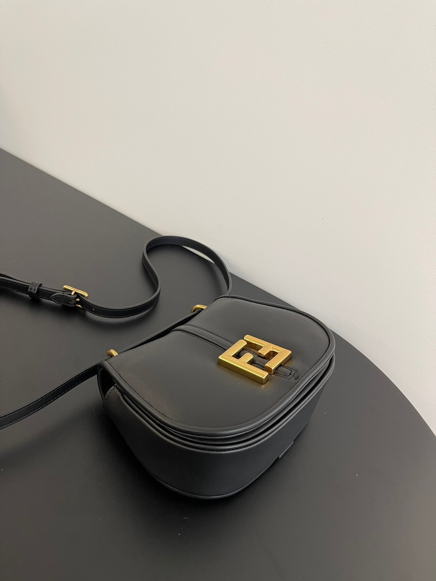 Fendi C’mon Small Bag in Black Calfskin 351