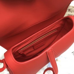 Dior Saddle Bag In Cherry Red Matte Calfskin 415