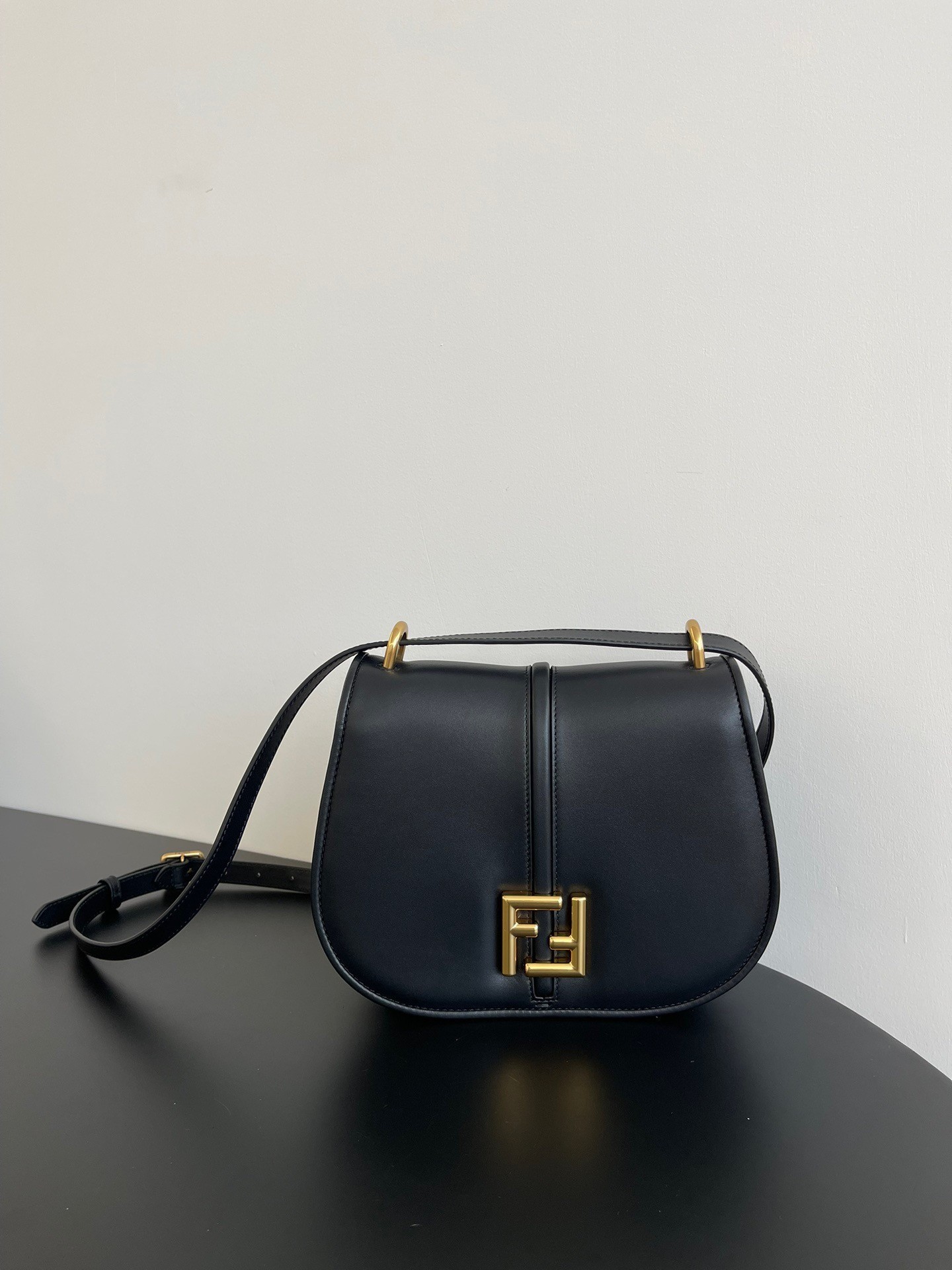 Fendi C’mon Medium Bag in Black Calfskin 499