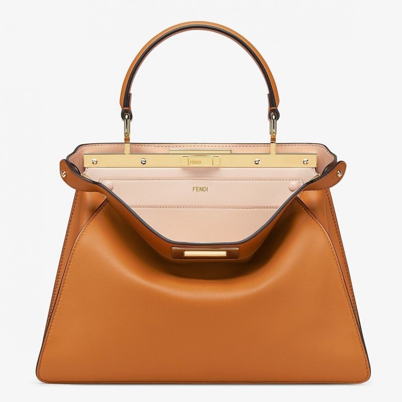 Fendi Peekaboo ISeeU Medium Bag In Brown Leather 661