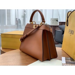 Fendi Peekaboo ISeeU Medium Bag In Brown Leather 661