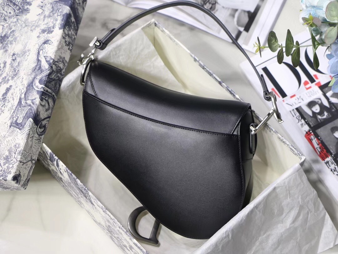 Dior Saddle Bag In Black Soft Calfskin 863