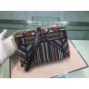 Dior Diorama Canvas Bag Embroidered With Multi-coloured Stripes 947