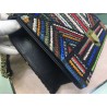 Dior Diorama Canvas Bag Embroidered With Multi-coloured Stripes 947