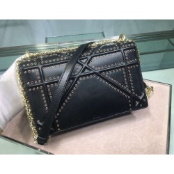 Dior Diorama Bag In Black Eyelets Lambskin 593