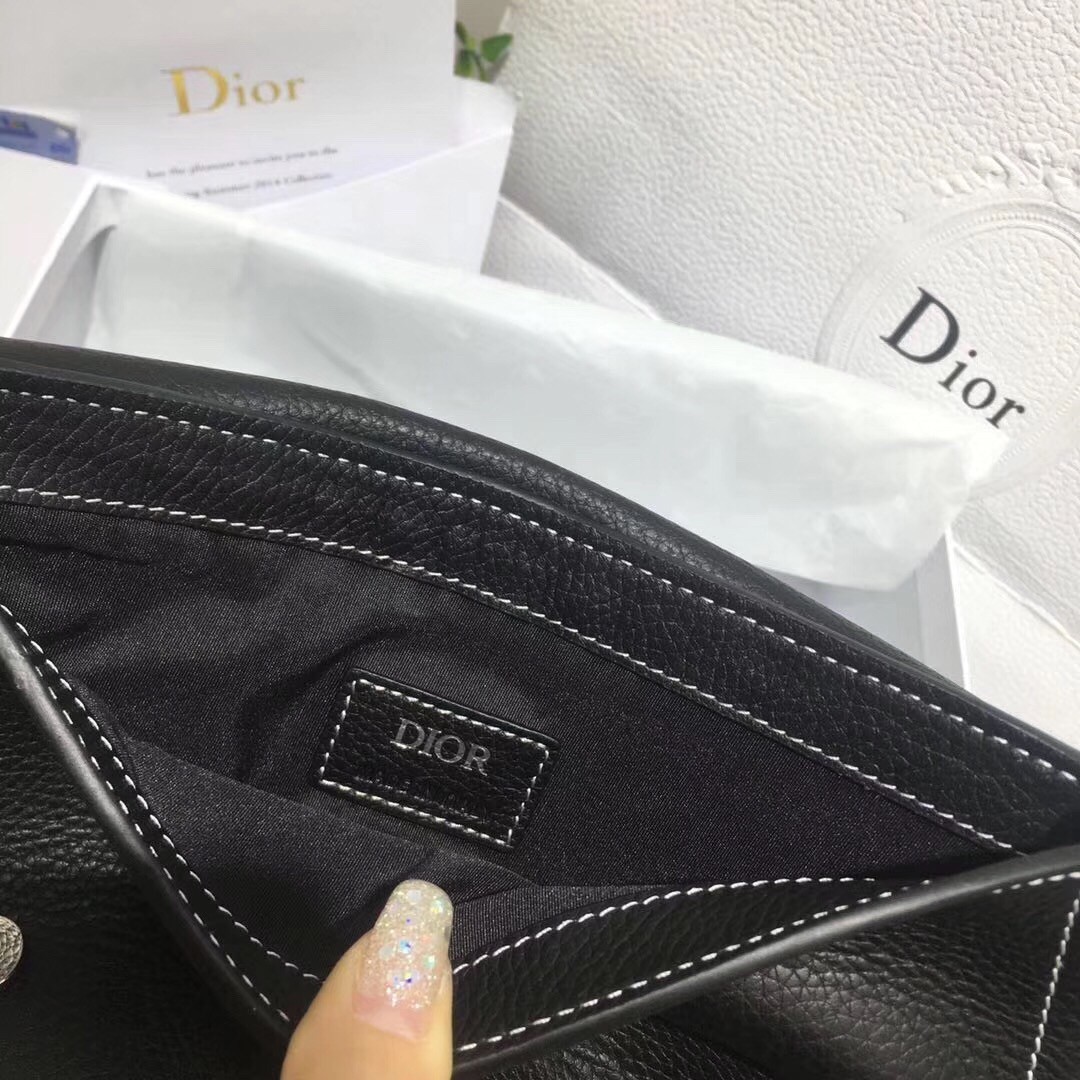 Dior Black DIOR x KAWS Pouch Saddle Bag 864