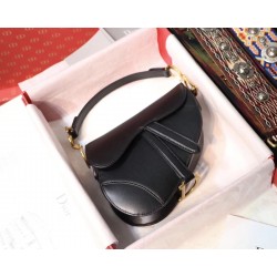 Dior Mini Saddle Bag In Black Calfskin 139