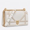 Dior Diorama Bag In White Studded Lambskin 888