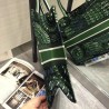 Dior Book Tote Dior Bag In Green Animals Embroidered Canvas  785