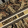 Dior Book Tote Bag In Yellow Animals Embroidered Canvas 856