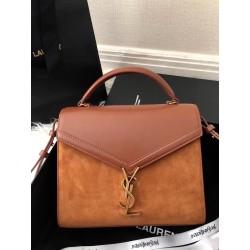 Saint Laurent Cassandra Medium Bag In Brown Suede 370