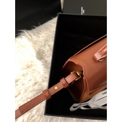 Saint Laurent Cassandra Medium Bag In Brown Suede 370