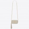 Saint Laurent Lou Mini Bag In White Grained Leather 603