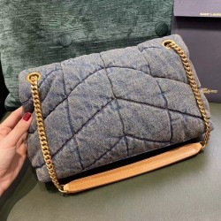 Saint Laurent Loulou Small Bag In Quilted Vintage Denim 807