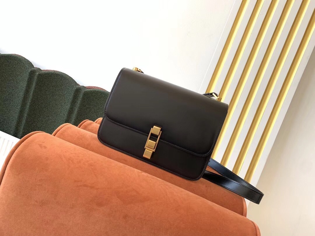 Saint Laurent Carre Satchel Bag In Black Leather 839